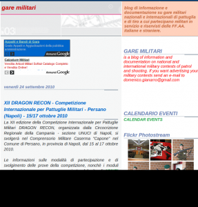 Snapshot del sito Gare Militari